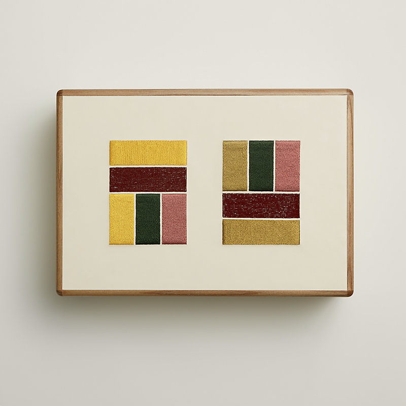 Amalthee Holi watch and cufflink box, large model - Beige | Hermès